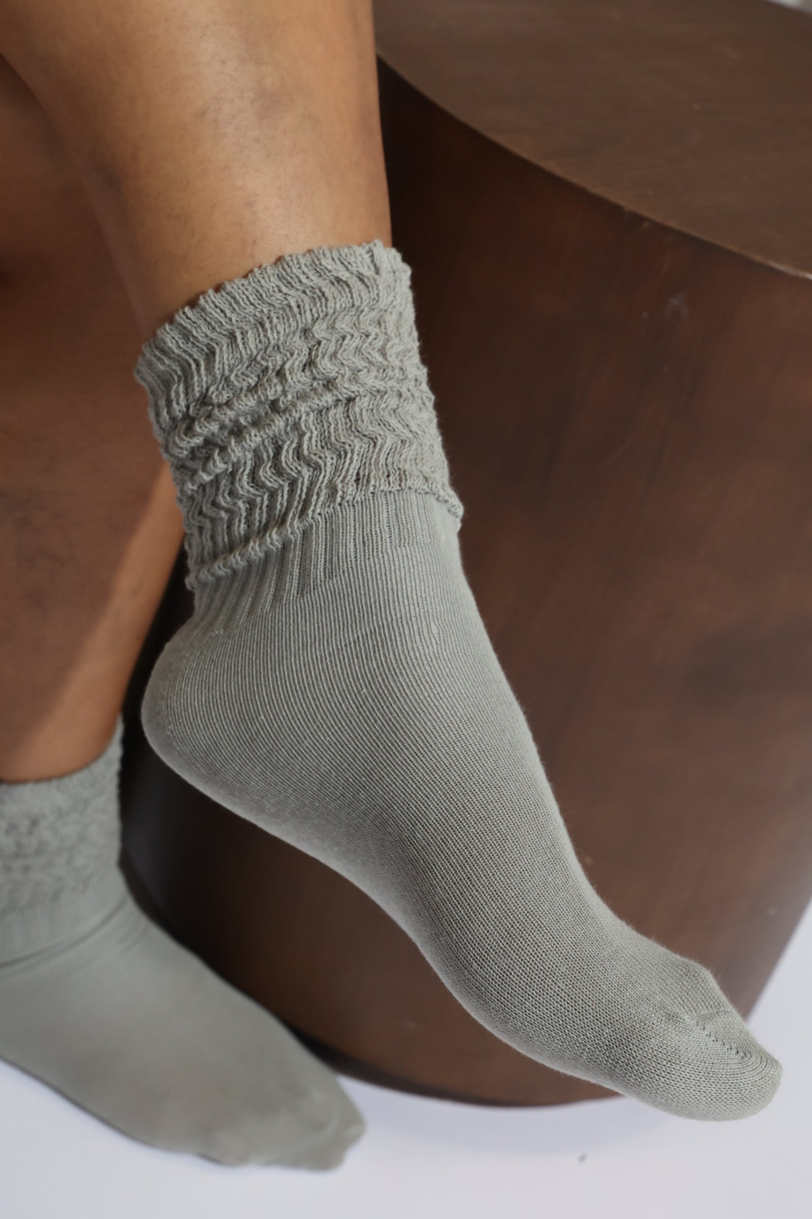 Summer Luxe Slouch Socks - W by Crystal White Premium Athleisure