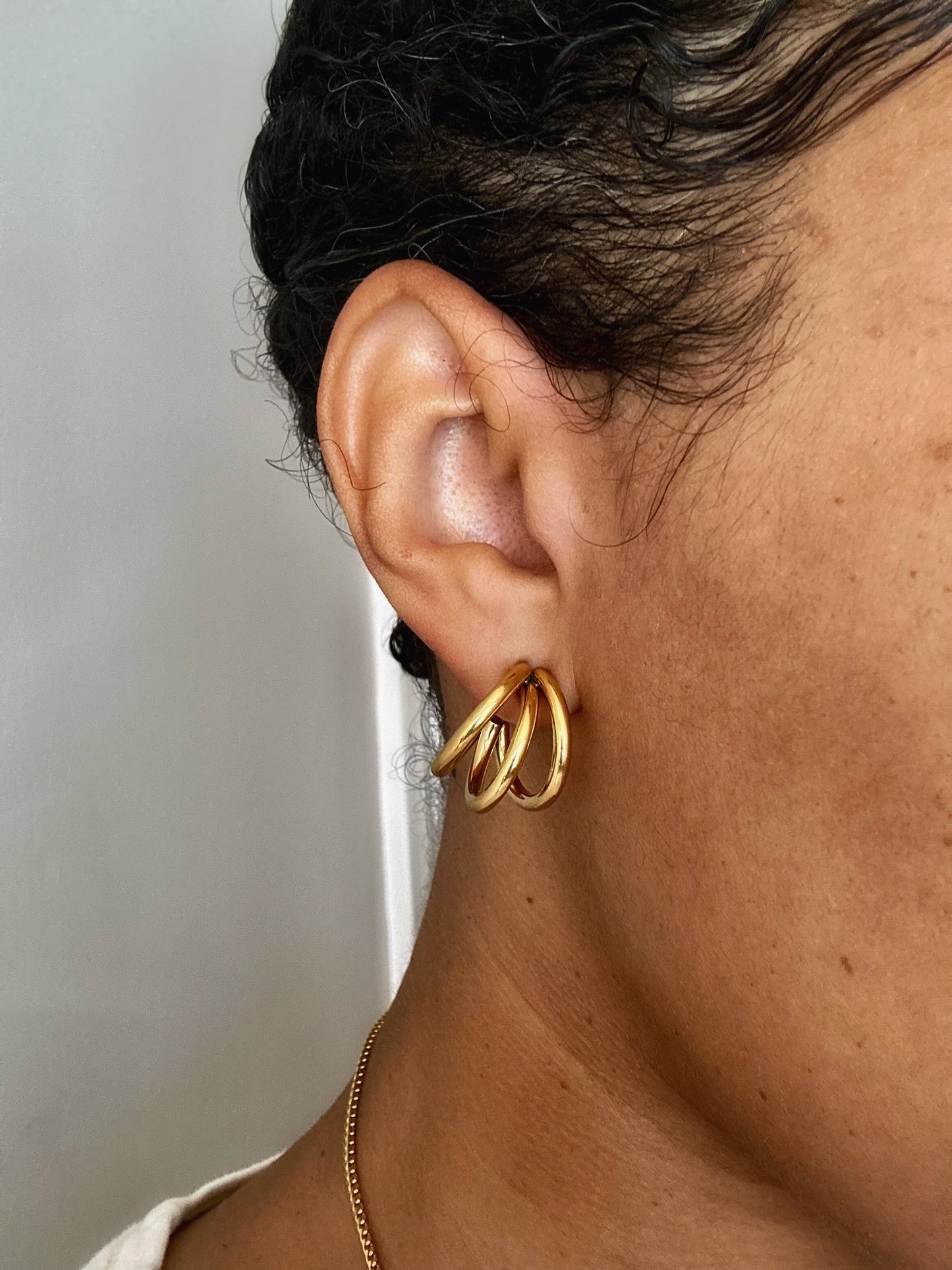 Mini Triple Hoop Earrings