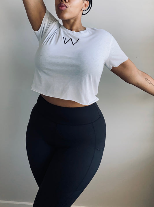 cropped workout tee